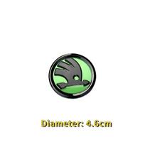 Juodas emblemoslipdukas ant automobilio vairo, skirtas Skoda Superb RS Fabia Kodiaq Karoq Octavia A5 A7 Yeti Rapid, dekoratyviniai lipdukai, priedai gray