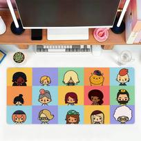 Toca Boca World Mouse Pad For Office Gaming And Keyboards NonSlip Large Waterproof SBD400x800x2mm white