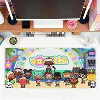 Toca Boca World Mouse Pad For Office Gaming And Keyboards NonSlip Large Waterproof SBD400x800x2mm