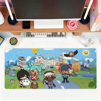 Toca Boca World Mouse Pad For Office Gaming And Keyboards NonSlip Large Waterproof SBD400x900x3mm