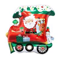 Inflatable Santa Claus Balloon Holiday Balloon Decorations  New Year's Eve Decor Christmas Train