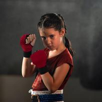 Vaikų geliniai bokso pirštinės pusės piršto kovos menų treniruočių rankų įvyniojimai Muay Thai kikbokso apsauga Red Gel, Age 10