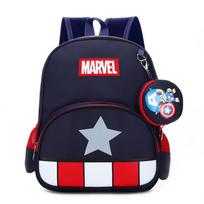 Spiderman vaikiška kuprinė su kvėpuojančiu vandeniui atspariu nailonu mokyklai ir žaidimams Navy Blue Captain America