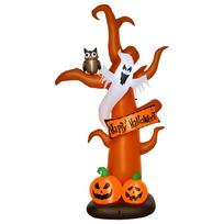 Self-inflating Halloween decoration with LED lights, including blower and mounting hardware, 156cm x 107cm x 274cm