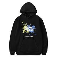 Splatoon 3 Hoodies Anime Grafiti Šaudymo Žaidimo Spaudinys Unisex Moteriški Madingi Per dideli Džemperiai Hoodie Unisex Megztiniai Sportiniai Kostiumai 4XL gray