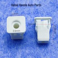 Tesla-Compatible Car Snap Fastener for Self-Tapping Screw Fixing License Plate white