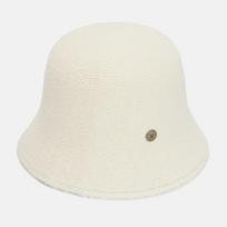 BALTO SMĖLIO Vilnos Mišinio Paprasta Kibirėlio Skrybėlė Annie (7 spalvos) CREAM BEIGE white
