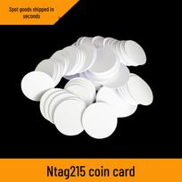 NFC Anti-Metal RFID Tag: 215 Chip, Anti-Magnetic, Quick Command, Music Compatible Sticker white
