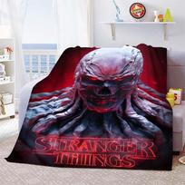 Vecna Stranger Things Mind Flayer Demogorgon Mesti pledo užvalkalas Flanelinis Lovos Sofos Lovaties Lakštas Minkštas Patalynė Kambario Dekoras Gerbėjų Dovana 100x150cm