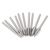 10Pcs Wood Carving Drill Bits Set For Dremel Rotary Tool Engraving Drill Accessories Milling Bit Grinding Woodworking Tool China Mainland