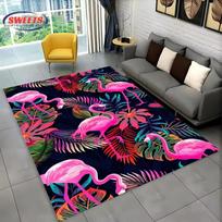 3D Naujas Atvykimas Rožinis Flamingo Didelis Kilimas Namų Svetainei Vaikų Miegamajam Sofai Durų Kilimėlis Virtuvės Grindims Neslystantis Dekoro Kilimas 60*90cm