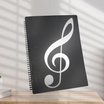 Waterproof Foldable A4 Music Score Clip for Students - Piano Sheet Music Holder 10 Pages white