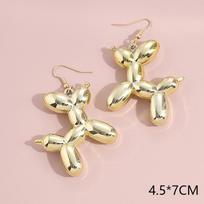 New Trendy Colorful Balloon Dog Earrings for Women Girls Daily Accessories Party Art Aesthetics Jewelry Gift Fashion Eardrop beige