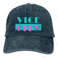 Skrybėlaitė be snapelio unisex Vice City Trucker Snapback Kepuraitė tėčiui Žaidimas GTA Grand Theft Auto Golfo skrybėlaitės Adjustable black