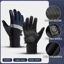 Winter Sports Warm Gloves Men Women Touch Screen Ski Cycling Cold Proof Outdoor Soft Velvet M black