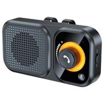 Car Bluetooth 5.4 Sun Visor Clip Handsfree Car Kit Wireless Audio Receiver MP3 Music Player Speakerphone with Button Support Siri ryški ube spalva