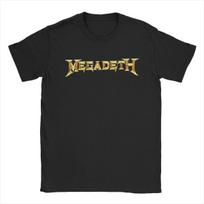 Megadeths Logo T Shirts Men's Cotton Vintage T-Shirt Crewneck Tee Shirt Short Sleeve Clothes Printed - Men's Summer Cotton Gr... 5XL beige