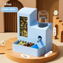 2-in-1 Automatic Hamster Automatic Feeder Water Dispenser Multi-functional Small Pets Drinking And Feeding Food Container gray
