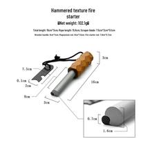 Waiye Sandalwood Handle Magnesium Fire Starter for Outdoor Survival gray
