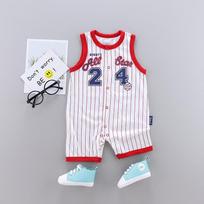 Summer Light Cotton Newborn Short-Sleeve Onesies 12 Months white