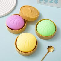 Giant Steamed Bun Squishy Fast Rising Stress Relief Fidget Toy Kawaii Simulation Food Squeeze Toy Anti Anxiety for Adults Gift beige