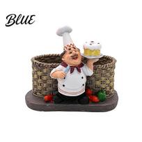 Perforated Metal Cap Shaker Salt And Pepper Shakers Set Decorative Resin Chef Statue Spice Controlled Powder Dispenser Organizer Glass Seasoning A gray
