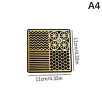 Ice Cube Design Plate Food Grade Brass Ice Stamp Mold Ice Printing Bar Bartender Whiskey Pressing Stamping Square Tray A4 beige