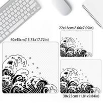 Small Size Wave Series Gaming Control Xs Mouse Pad Laptop Art Design Non-slip Deskmat 40x45cm Gamer Natural Rubber Carpet 250x200x2mm
