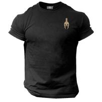 Spartan Warrior Helmet T Shirt Pocket Gym Clothing Bodybuilding Training Workout Exercise Fitness Boxing Martial MMA Gymwear Men Tee Top 3XL black