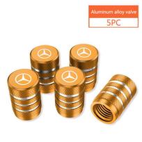 BENZ 5pcs Car Tire Valve Caps Alloy Protection Covers For Mercedes Benz A B C E S Class GLC GLE GLS W212 W213 W205 W206 C180L Sticker DW1