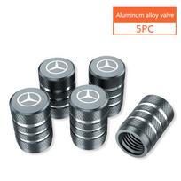 BENZ 5pcs Car Tire Valve Caps Alloy Protection Covers For Mercedes Benz A B C E S Class GLC GLE GLS W212 W213 W205 W206 C180L Sticker DW1