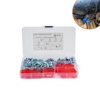 140PCS Zerk Grease Fitting With Assortment Set Metric Grease Nipple Fittings Kit M6 M10 Straight, 45 Degree, 90... white
