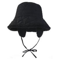 Women S Thick Fleece Lined Fisherman Hat Warm Windproof Earflap Hat For Small Face One Size black