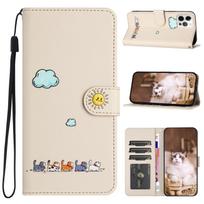 Leather Cat Phone Wallet Case Book Kickstand For Google Pixel 9 8 7 Pro 8A 7A 9A,Sony Xperia 1 10 V 5G Card Slot Cute Flip Cover For Xperia 10 V white