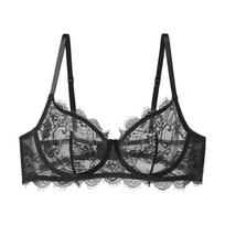 Women's Sexy Lace Underwear Push Up Underwire Bra BC Cup 85BC juoda