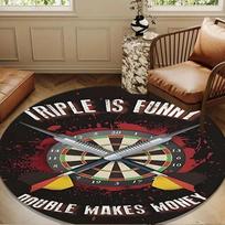 Throw darts Printed Round mat, Anti-slip Circle Carpet Chair rug For livingroom,Bedroom, doormat home decor Gift Christmas Gifts 80cmx80cm