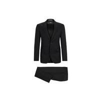 HUGO BOSS Slim Fit Suit In Micro Patterned Virgin Wool Business Suit Men's Black 50518120-001 48