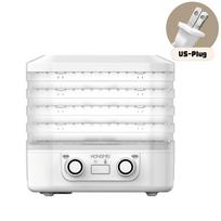 Electric Food Dehydrator with 5 Stackable Trays and Adjustable Temperature Control, UK Plug US Plug – white