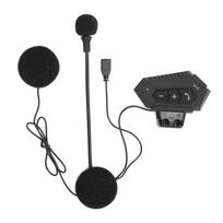 Motociklo šalmo Bluetooth ausinės su mikrofonu Belaidis skambutis Triukšmo slopinimas Stereo BT12 black
