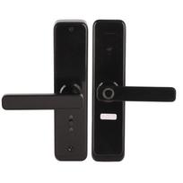 Electronic Smart Door Lock Touch Keypad Password IC Card Fingerprint Home Security Access black