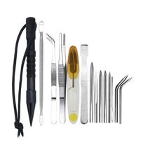 14Piece Multicolor Paracord Umbrella Rope Needle Set For Outdoor Camping Crafts Tool Hiking Shelter Setups Tent Securing gray