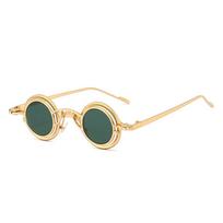 Metal Steampunk Magnetic Detachable Sunglasses For Men Male Women Luxury Brand Designer Vintage Popular Round Sun Glasses UV400 as the photo beige