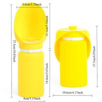Portable Outdoor Foldable Kettle for Dog Walking Water Fountain Pet Supplies Dog Travel with Water Cup yellow