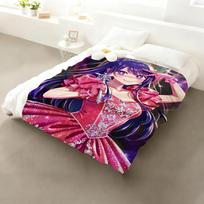 Anime Oshi no Ko Flanenlinis pledas: Minkštas, draugiškas vaikams, šiltas, antistatinis, visų sezonų, skalbiamas, sofa, lova, namai 75x90cm pink