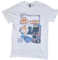 PacMan white t Shirt 80’s Retro Arcade Game graphic Unisex T-Shirt XXXL gray