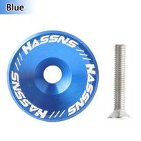 HASSNS Mtb Power Cap Stem Cap Bicycle Headset Top Cover For Mountain Road Bike Table Cover Aluminium Alloy Steering Series Top mėlyna