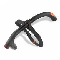 Swim Training Snorkel Silicone Mouthpiece Front SingleWay Purge Valve Breathing Tube black