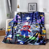 2026 NewThis Mario Bros. Cartoon Game Flannel Blanket Is Soft and Warm, Suitable for Bedrooms, Living Rooms, Beds, Travel, Campi 125X150CM