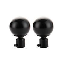 2pcs 22/28mm Household Iron Hollow Out Curtain Rods Head Curtain Rods Ends Caps Curtain Accessories Roman Rod Head black