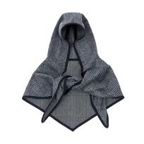 Moterims Houndstooth su gobtuvu Šalikas Pončas, Daugiafunkcinis Galvos Apdangalas Skara, 140×45cm Poliesterio Šilta Kepurė Šalikas Rudeniui Žiemai prie Palto L ruda